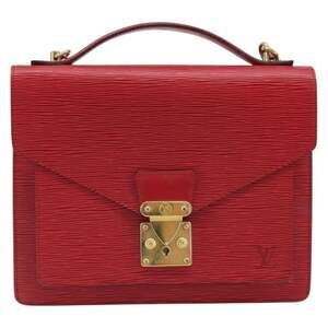 Louis Vuitton Epi Monceau 28 Handbag Red